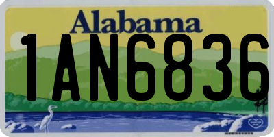 AL license plate 1AN6836