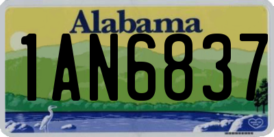 AL license plate 1AN6837