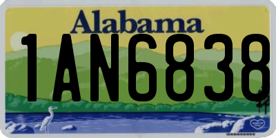 AL license plate 1AN6838