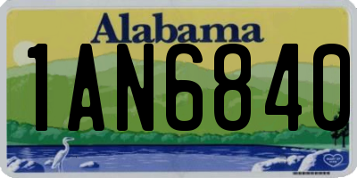 AL license plate 1AN6840