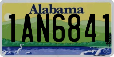 AL license plate 1AN6841