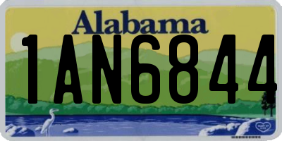 AL license plate 1AN6844
