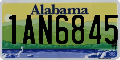 AL license plate 1AN6845