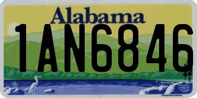 AL license plate 1AN6846