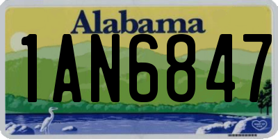 AL license plate 1AN6847