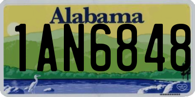 AL license plate 1AN6848