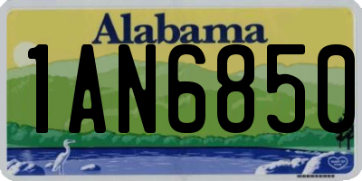 AL license plate 1AN6850