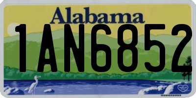 AL license plate 1AN6852