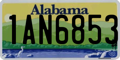 AL license plate 1AN6853