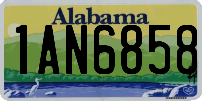 AL license plate 1AN6858
