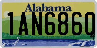 AL license plate 1AN6860