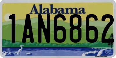 AL license plate 1AN6862