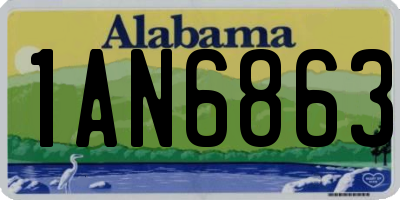 AL license plate 1AN6863
