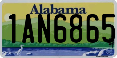 AL license plate 1AN6865