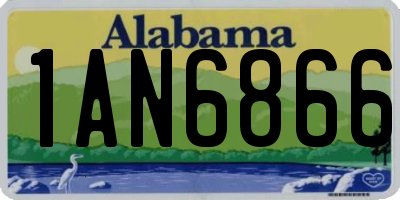 AL license plate 1AN6866
