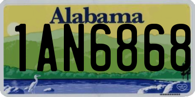 AL license plate 1AN6868