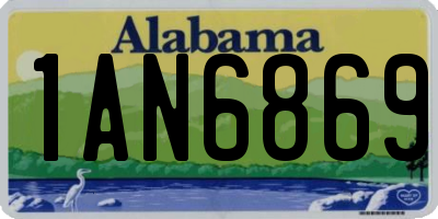 AL license plate 1AN6869