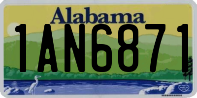AL license plate 1AN6871