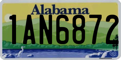 AL license plate 1AN6872