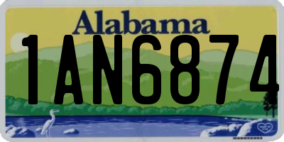 AL license plate 1AN6874