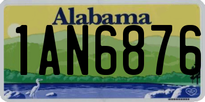AL license plate 1AN6876