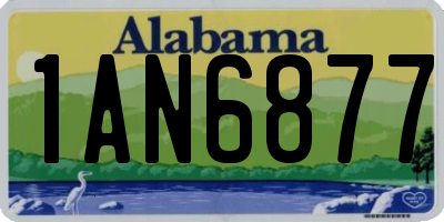 AL license plate 1AN6877