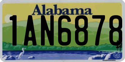 AL license plate 1AN6878