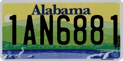 AL license plate 1AN6881