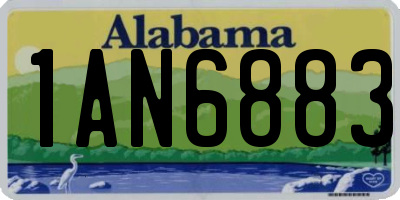 AL license plate 1AN6883