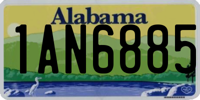AL license plate 1AN6885