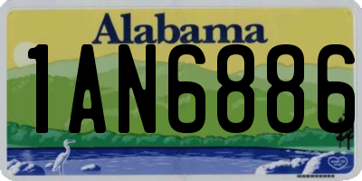 AL license plate 1AN6886