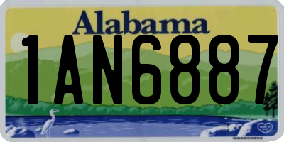 AL license plate 1AN6887