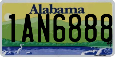 AL license plate 1AN6888