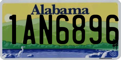AL license plate 1AN6896