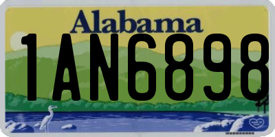 AL license plate 1AN6898