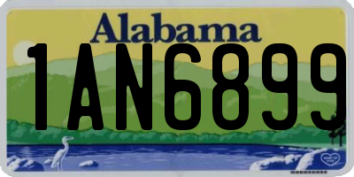 AL license plate 1AN6899