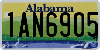 AL license plate 1AN6905