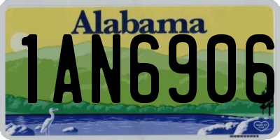 AL license plate 1AN6906