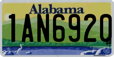 AL license plate 1AN6920