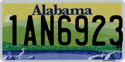 AL license plate 1AN6923