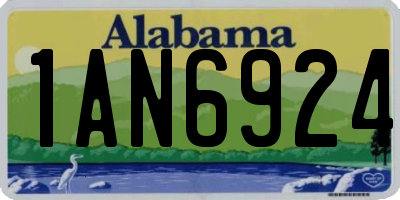 AL license plate 1AN6924
