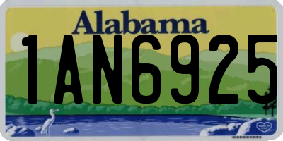 AL license plate 1AN6925