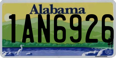 AL license plate 1AN6926