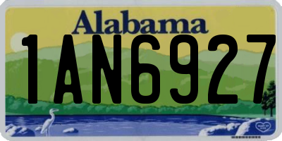 AL license plate 1AN6927