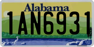 AL license plate 1AN6931