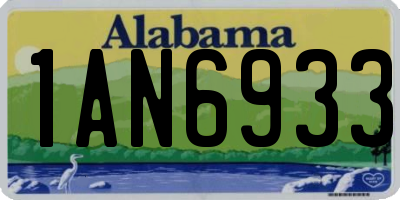 AL license plate 1AN6933