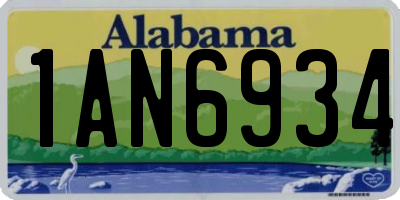 AL license plate 1AN6934