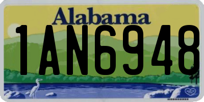 AL license plate 1AN6948