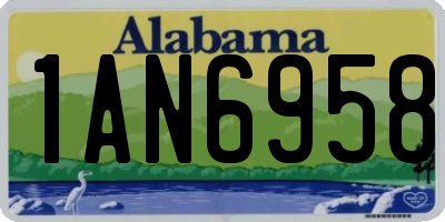 AL license plate 1AN6958