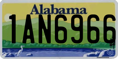 AL license plate 1AN6966